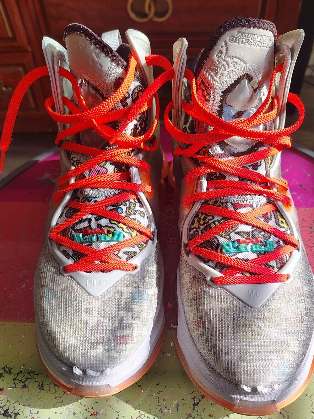 Nike LeBron 19 "Fast Food" Sneakers - Size 8 Men's